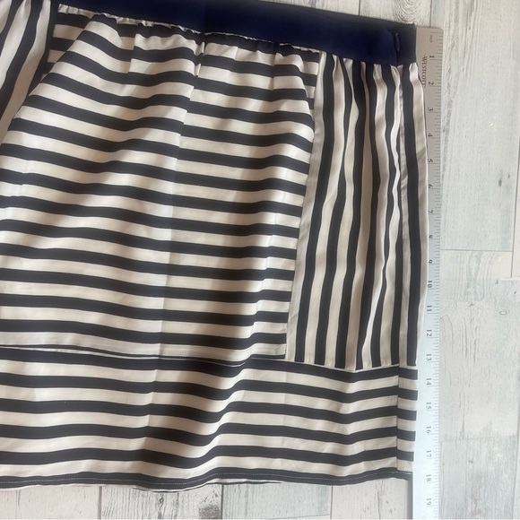 NEW Rhyme Los Angeles Vertical/Horizontal Stripes Lined Mini Skirt Large - Picture 10 of 10